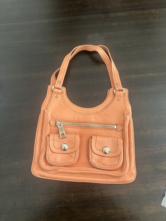 Marc Jacobs Handbags - Marc Jacobs Y2K Coral Pink Leather Shoulder Bag Purse Pockets